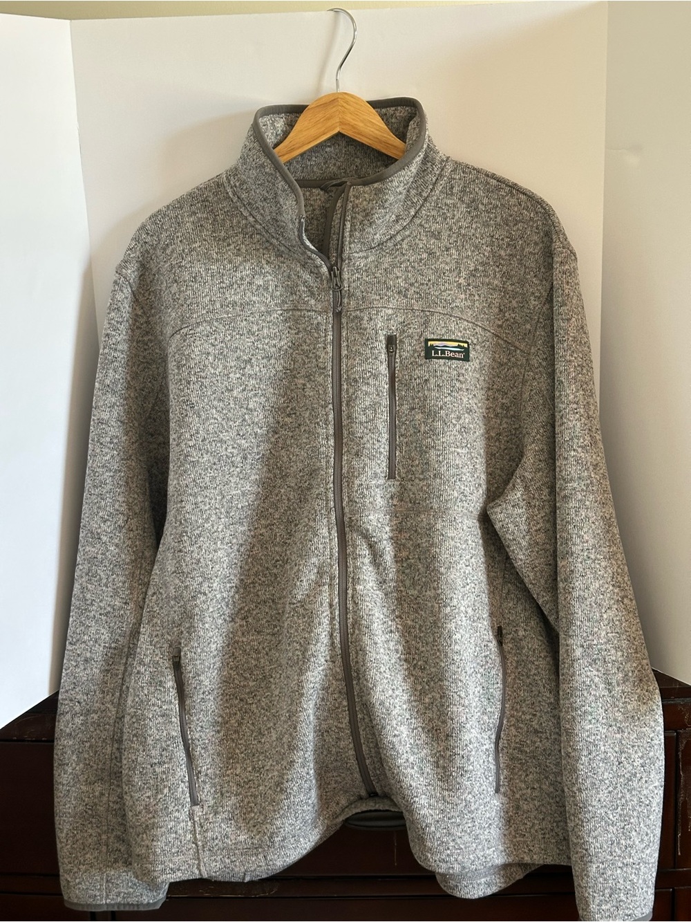 L.L. Bean Men's Gray Full-Zip Fleece Jacket
